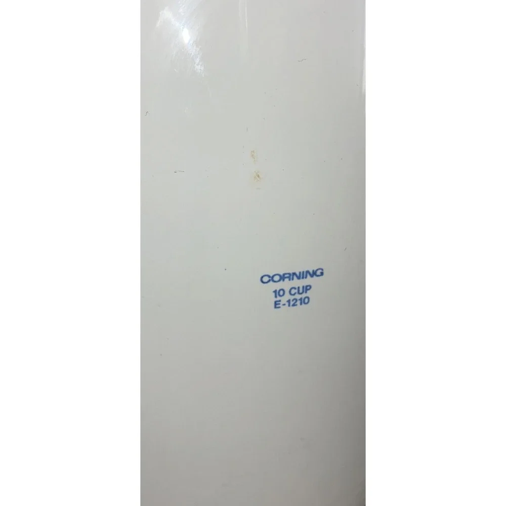 Corning Electric Percolator 10 Cup Floral White Blue E-1210 Dent No Cord